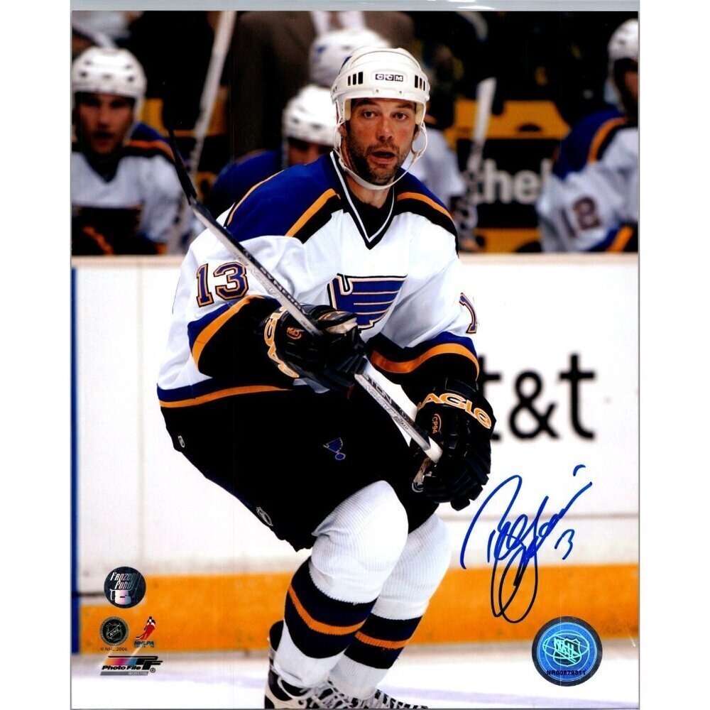 Bill Guerin SIGNED Blues 8X10 Photo COA Frozen Pond
